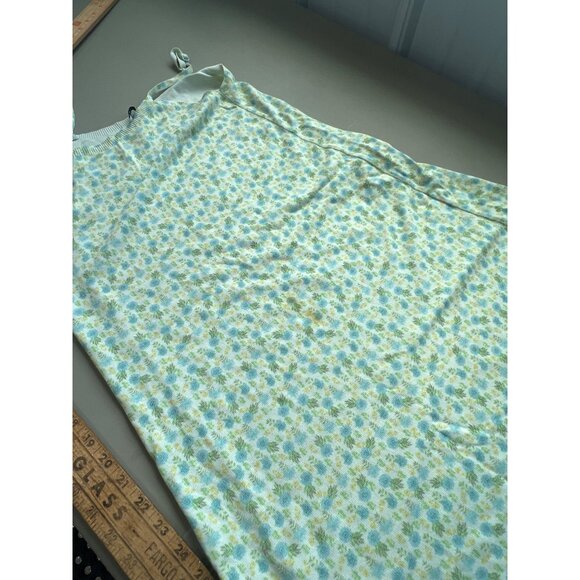 Zara Dress Size Medium Floral Print Knit Mini with Adjustable Strap Blue Green - Picture 5 of 9